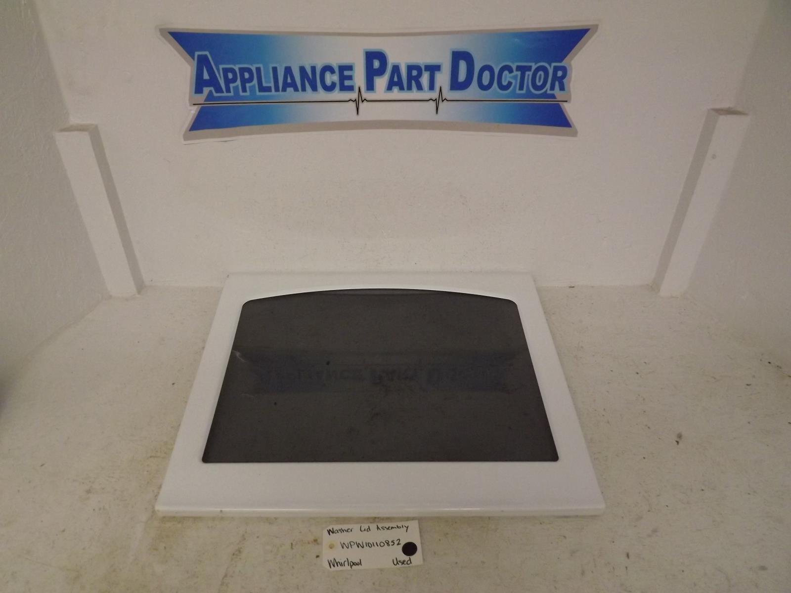 Whirlpool Washer WPW10110852 Lid Assembly Used Whirlpool Washer WPW10110852 Lid Assembly Used